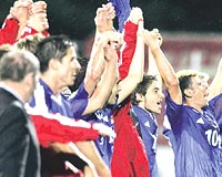 2 YIL SONRA GELEN PUAN: Portekiz ile 2-2 berabere kalan Liechtenstein, elemelerde, 8 Eyll 2002den sonra ilk kez puan ald.