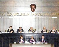 Anayasa Mahkemesinin 11 asil yesinin grev yapt durumada, iddia makamnda Yargtay Cumhuriyet Basavcs Nuri Ok ve iki savc yer ald.