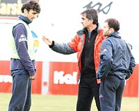 Trabzon dn yapt alma ile G.Birlii ma hazrlklarn tamamlad. Gne forvet ve defans oyuncularn zel olarak altrd.