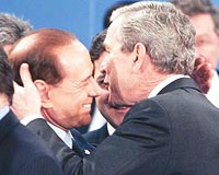 ABD Bakan Bush ve talya Babakan Berlusconi...