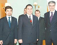 brahim anak, Lorenzo Giorgianni, Ali Babacan ve Rza Moghadam (soldan saa)