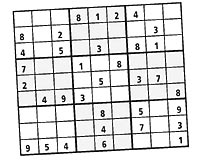 Dnyay kasp kavuran  Sudoku bulmaca balyor