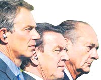 ngiltere Babakan Tony Blair Fransa Cumhurbakan Jacques Chirac Almanya Babakan Gerhard Schrder  Chirac  Schrder  Blair 