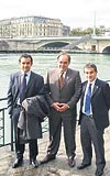ÜÇLÜ İSVİÇRE TURU... Yıldırım Demirören, yönetici Süleyman Eren ve sportif direktör Erdil Arpacı ile birlikte kura için gittiği İsviçrede bol bol gezdi.