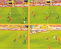 9 SANYEDE GOLG.Sarayl futbolcular, 38. dakikadaki goln sevincini yaarken Erciyes yapt santradan yalnz 9 saniye sonra beraberlii salad.
