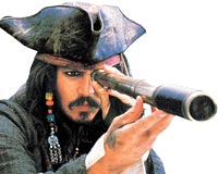 Johnny Depp, Karayip Korsanlar filminde