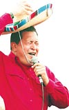 Arka baheden gelen 'grlt' Hugo Chavez