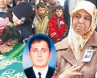 Polis Bayram Kafalnn cenazesine Meclis Bakan da katld. 6 yandaki kz Zehra 10 yandaki olu Emre ve ei Aye de ac iindeydi.
