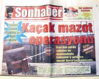 Kaak mazot operasyonu 5 Ocakta Eskiehirdeki yerel gazete Sonhaberde de yer ald.