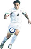 ran Milli Takm oyuncusu Mehdi Mahdivikia, Alman Hamburg SV takmnda oynuyor.