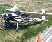 Yoldan kan Cessna 185 tipi uak, ite arparak durdu.