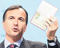 Avrupa Birlii Adalet Bakan Franco Frattini