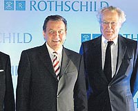 Ylmaz Argden Gerhard Shcrder Baron Eric De Rothschild 