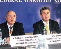 Prof. Dr. Haluk Onat (solda) kongreyi Trkiyeye getirmek iin 7 yl uratklarn ifade ederek, 4 yldr da gitmesin diye urayoruz dedi. Onat, kongreyle ilgili devletin ya da niversitelerin herhangi bir katks olmadn belirtti.