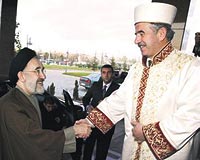 Hatemi, Ankaradaki temaslar srasnda Diyanet leri Bakan Ali Bardakolu ile de grt.