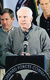 TAKVYE AMERKAN ASKER STED: American Enterprise Institute adl dnce kuruluunda konuan McCain, Bush ynetiminden Iraka ok sayda takviye asker gnderilmesini de istedi.