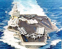KNC UAK GEMS DE KRFEZE YOLA IKTI ABDnin rana abluka planlar arasnda gelecek ay dev uak gemisi USS John C Stennisi Krfeze gndermek de bulunuyor. Dier bir uak gemisi USS Eisenhower ise halen blgede ve tatbikat dzenliyor.