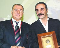 Fatih Terim ile Ylmaz Erdoan, Antalyada dzenlenen seminerde biraraya geldi.