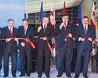 Babakan Erdoan, Saakavili ve Aliyev, TAV Havalimanlar Holdingin yapt Tiflis Havalimannn aln da birlikte gerekletirdiler.