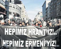 Hrant Dinkin cenazesinde alan pankartlarn rklk ve hakaret ierdii ifade edildi.