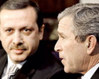 Erdoğan, Bush'u aradı