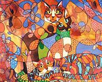 Kedici ressamn kedili sergisi
