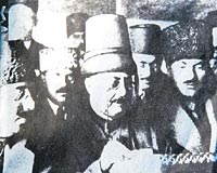 Mevlevi şeyhlerinden Abdülhalim Çelebi ve Atatürk Meclis açılışında...