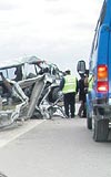 Dzcede meydana gelen kazas sonras  kilometrelik ara konvoyu olutu.