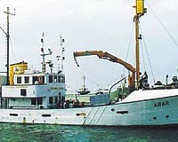 Deniz Bilimleri Enstit�s��ne ait Arar adl� gemi bat���n�n konumunu robot sayesinde tespit edecek.