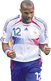 Fransa milli takm oyuncularndan Thierry Henry.