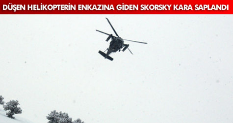 Arama yapan helikopter kaza yapt